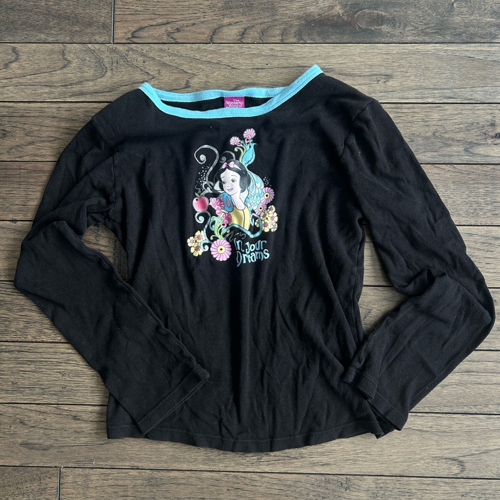 Disney Black and Blue Snow White Baby Doll Tee
